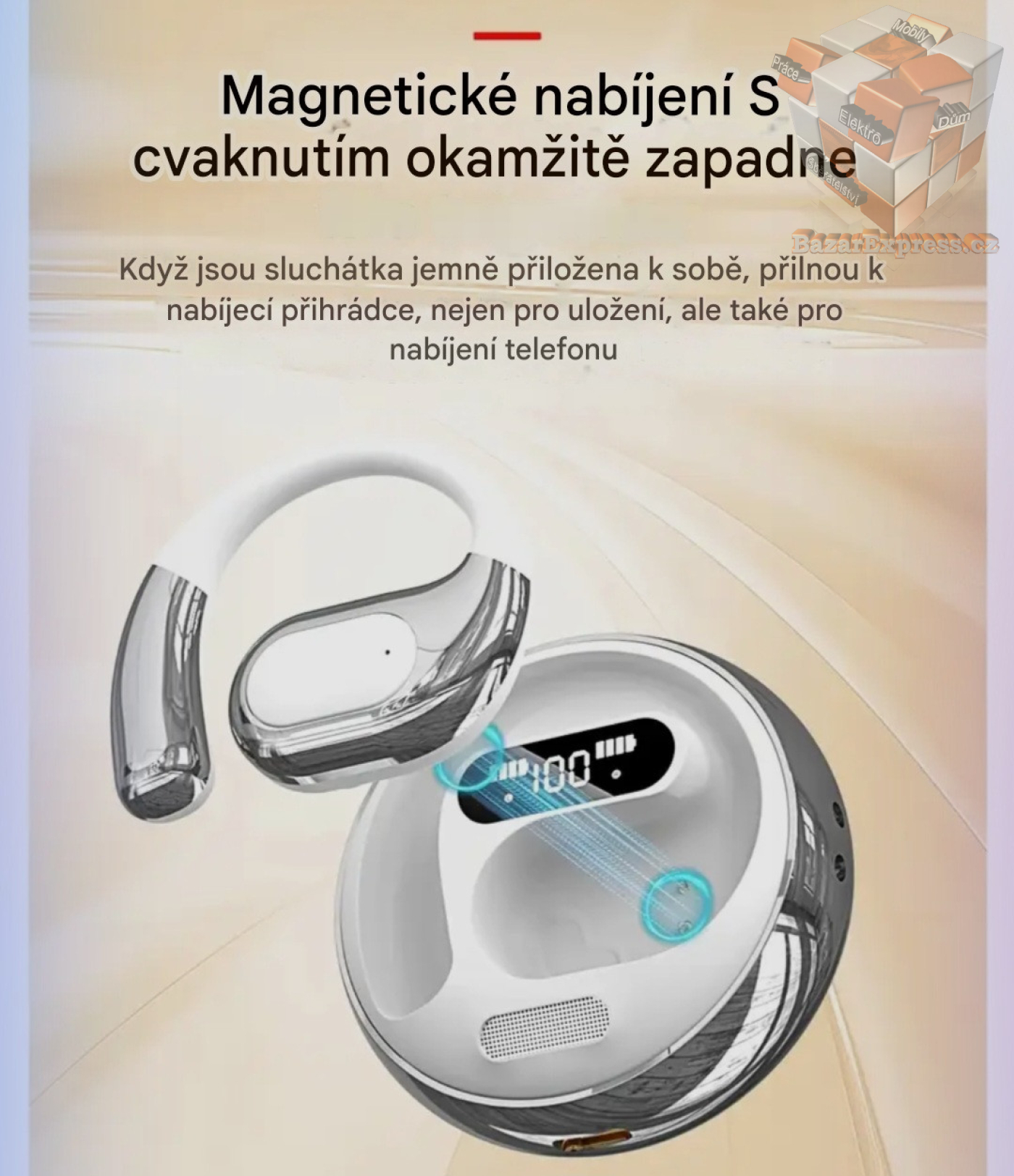 Bluetooth sluchátka s uchycením za uši