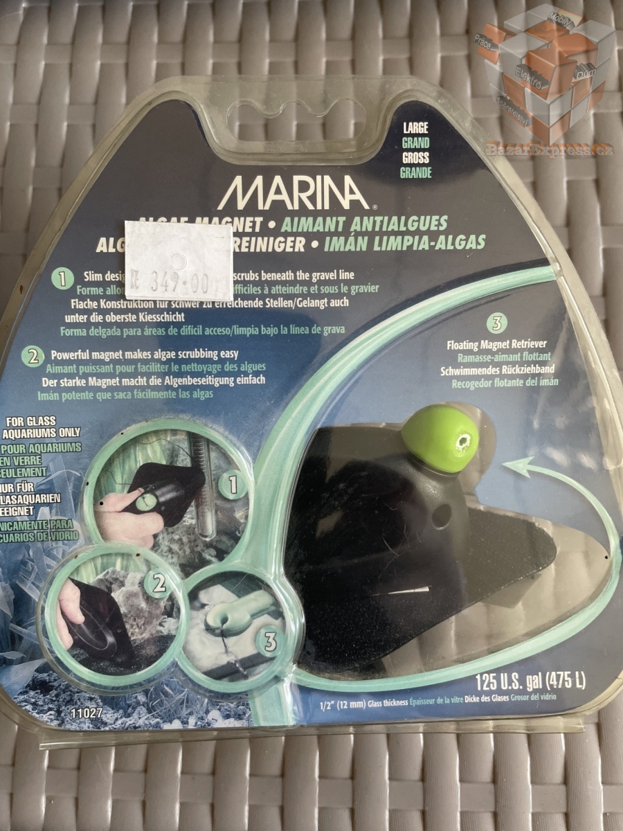 Stěrka na sklo akvária marina deluxe Velkà