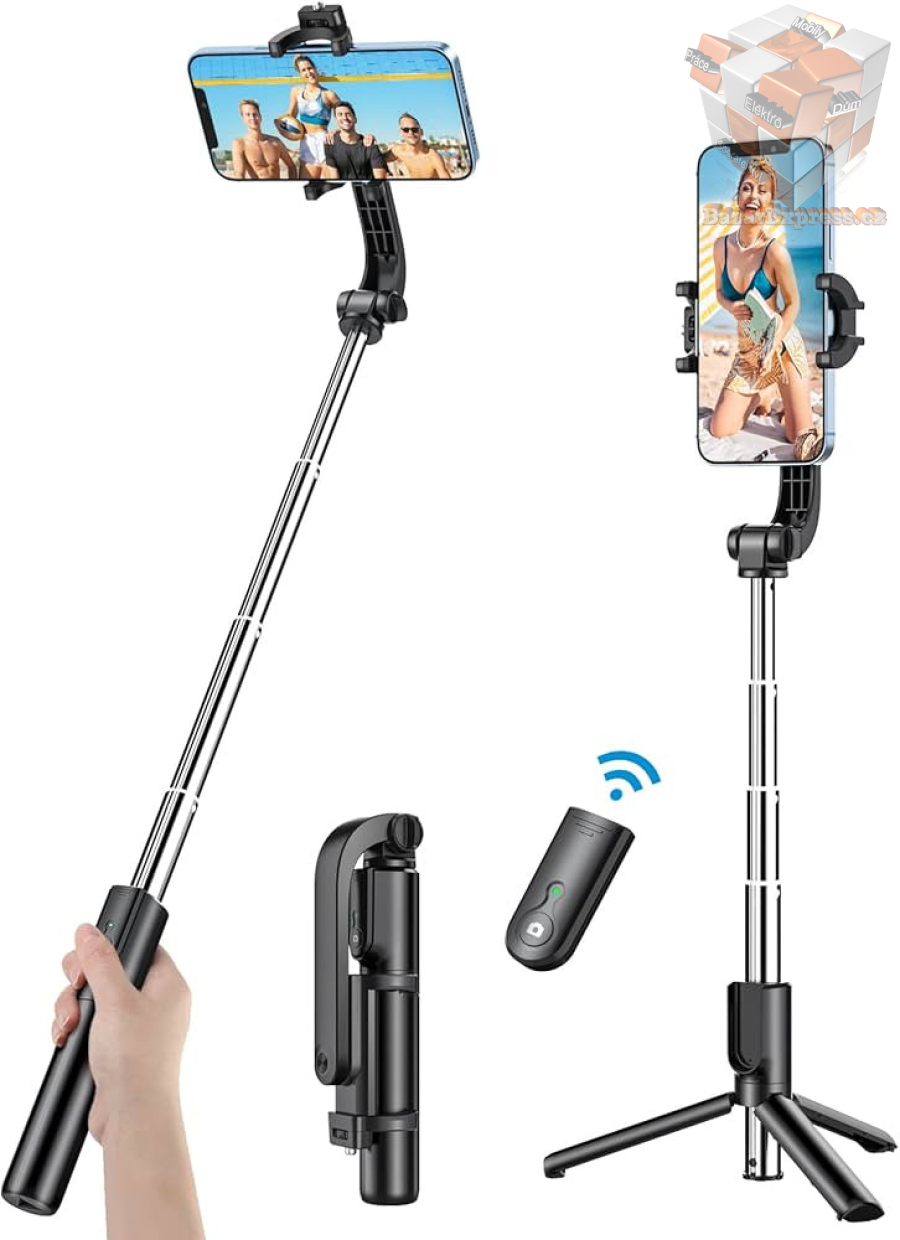 Selfie tyč s bluetooth ovládáním a funkcí tripodu