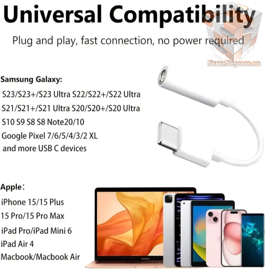 Redukce z USB-C na Jack 3,5mm pro sluchátka