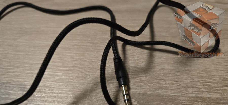 Hi-fi audio kabel 3,5mm/3,5mm s textilním opletem