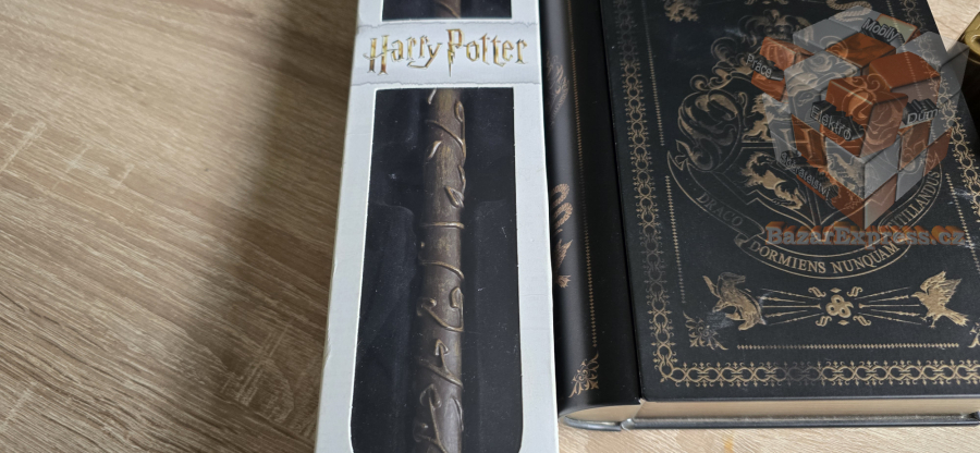 Harry Potter-pokladnička+kouzelnická hůlka