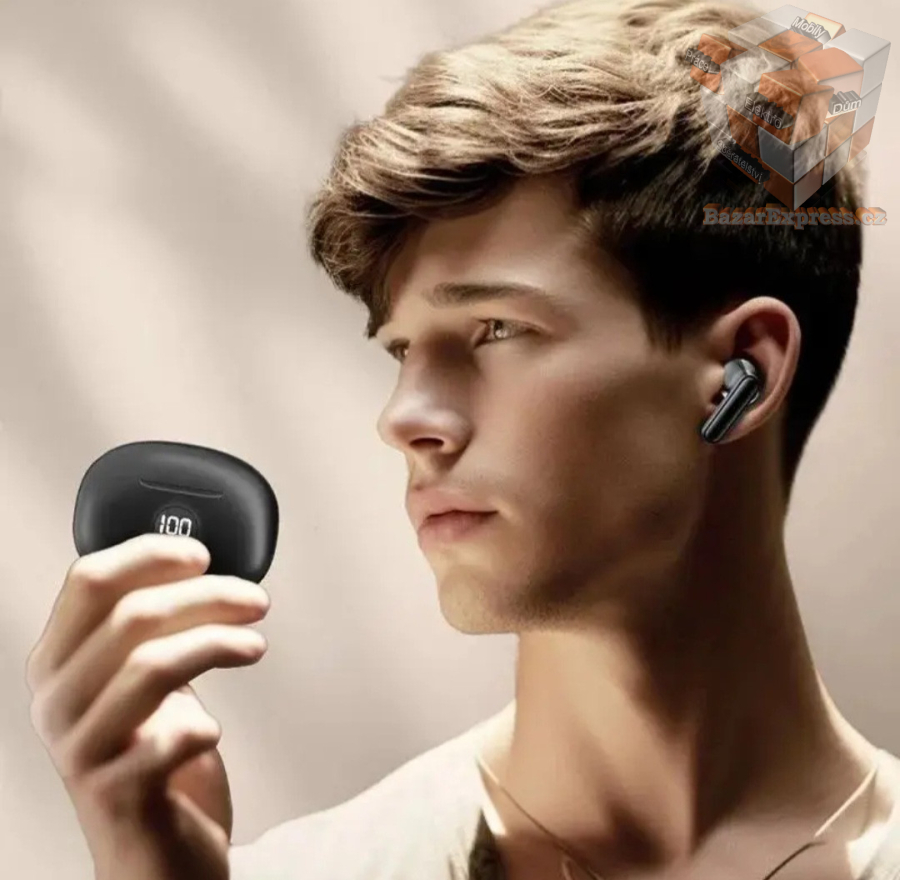 Bezdrátová sluchátka s displejem stavu nabití