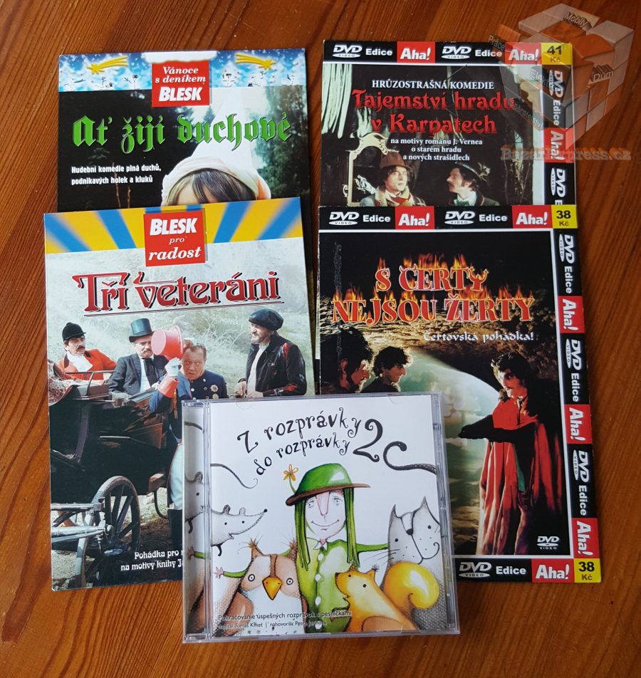 4 x DVD pohádky pro děti + 1 x CD