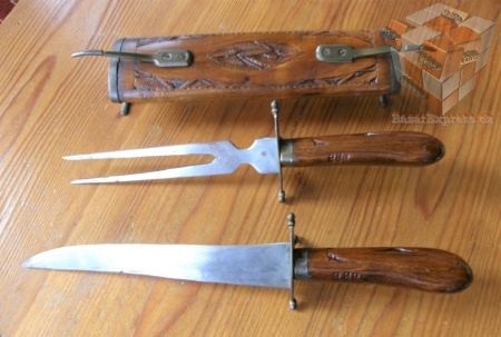 Sada nůž a vidlice s futrálem