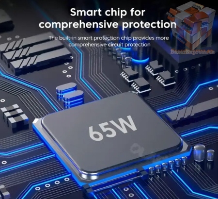 65W nabíječka s 1x USB-C a 5x USB