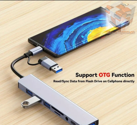 USB-C/USB hub s SD,microSD, USB 3.0&USB 2.0,Jack