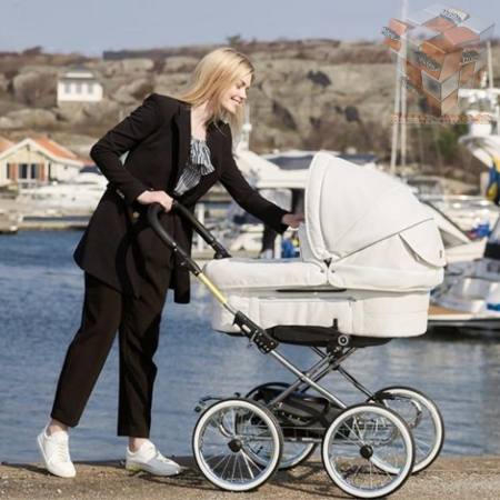 EmmalJunga Mondial De Luxe - Classic White Leatherette Pram Package